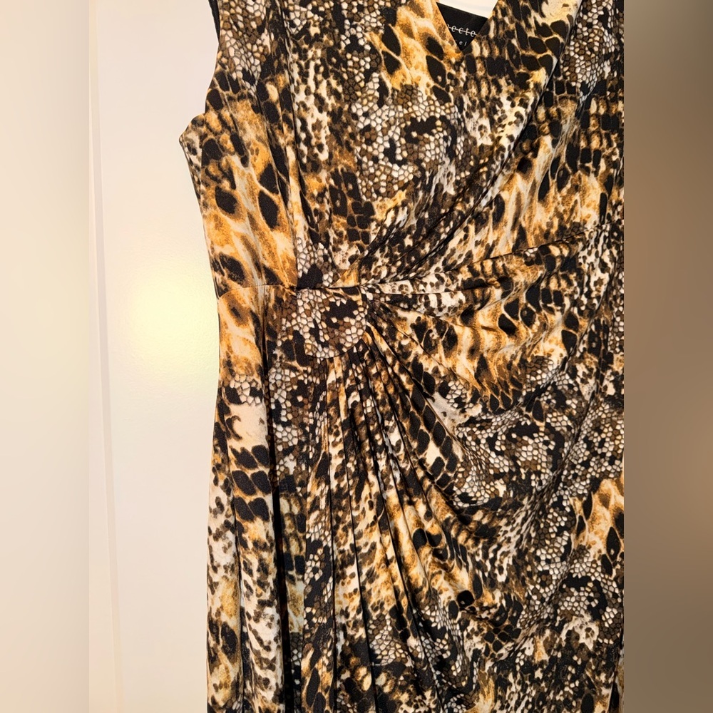 Connected Apparel Women’s Animal Print Dress - Picture 3 of 8